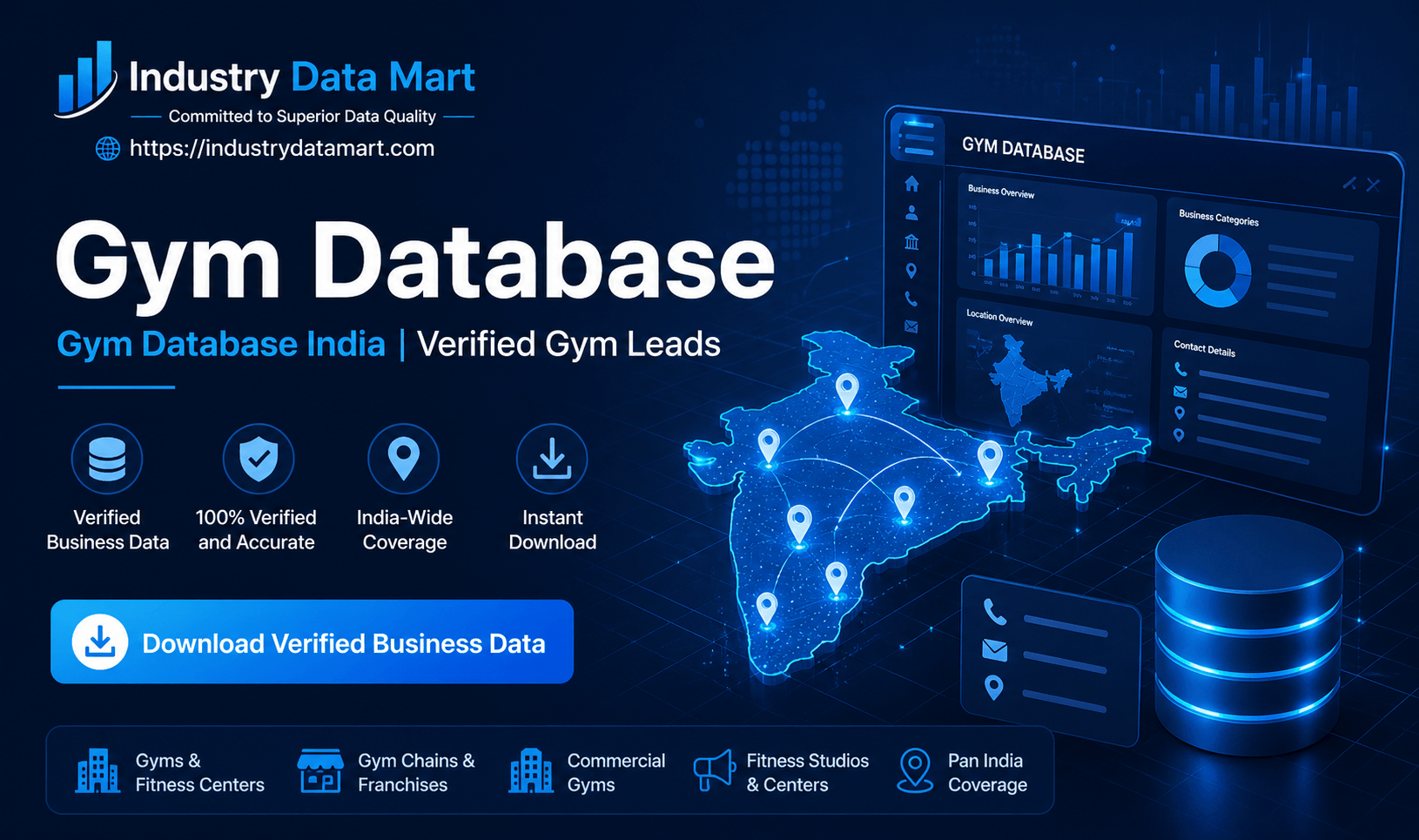 Gym Database | Verified Gym Business Data India